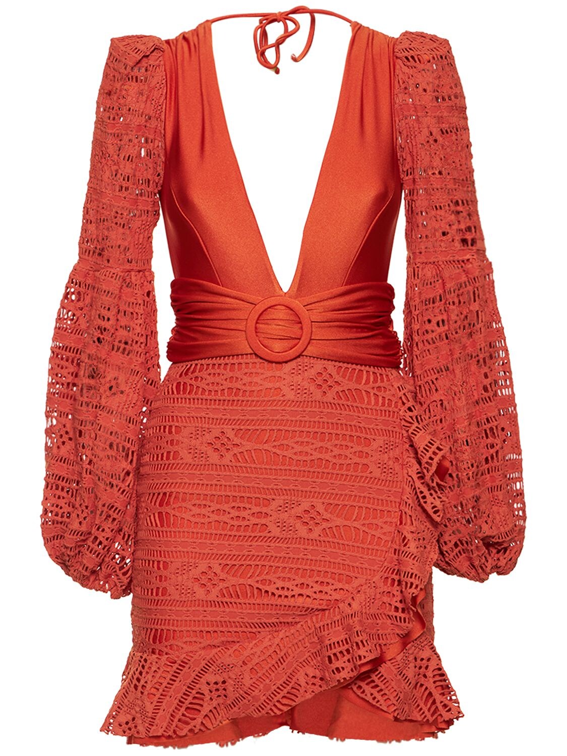 Crochet Plunge Mini Dress – WOMEN > CLOTHING > DRESSES