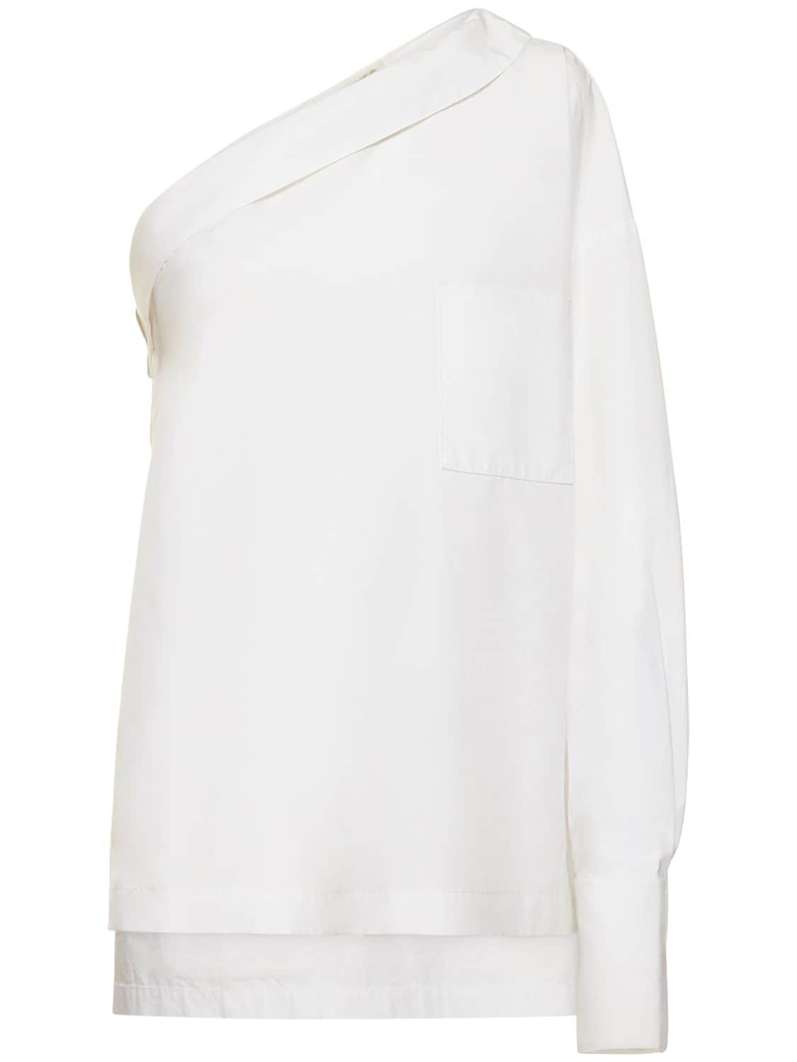 Crisp One Shoulder Organic Cotton Shirt image