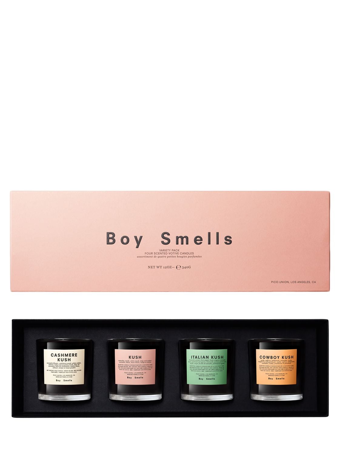 Shop Boy Smells Set Of Four 85g Best Buds Votive Candles In Multicolor