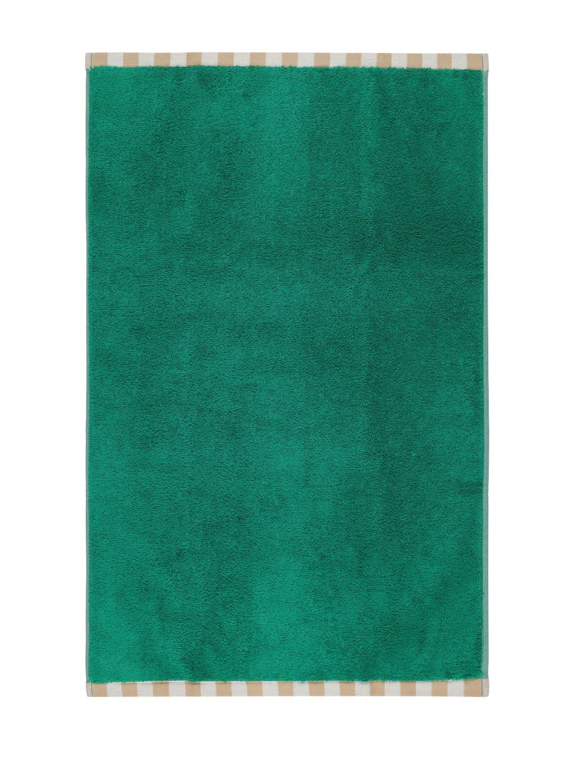 Dusen Dusen Two Tone Cotton Terry Hand Towel In Green,orange