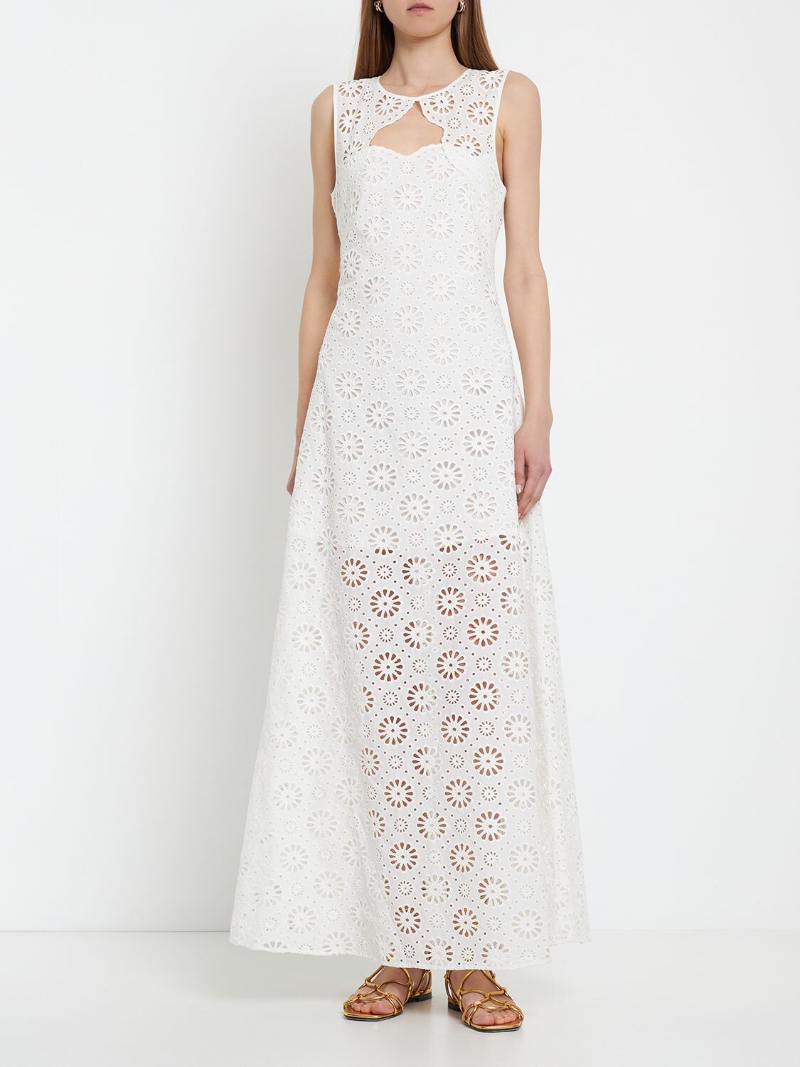 Designers Remix Sandrine Broderie Cotton Long Dress