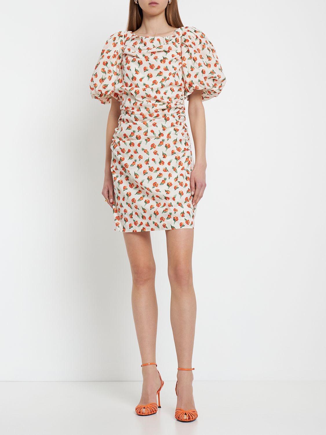 Designers Remix Sandrine Puff Sleeve Cotton Mini Dress