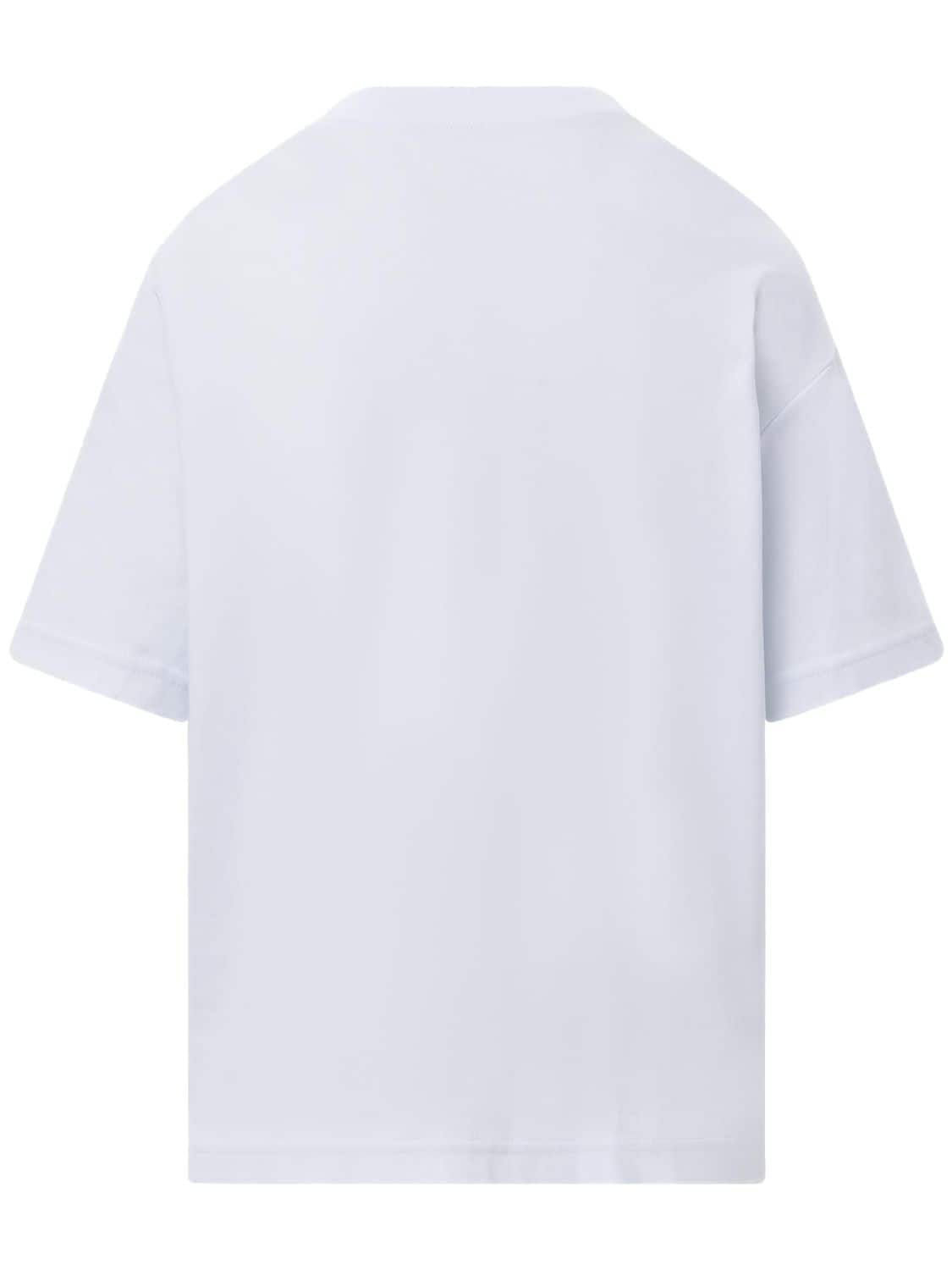 Shop Brandon Maxwell The Dorothy Horses Print Jersey T-shirt In White