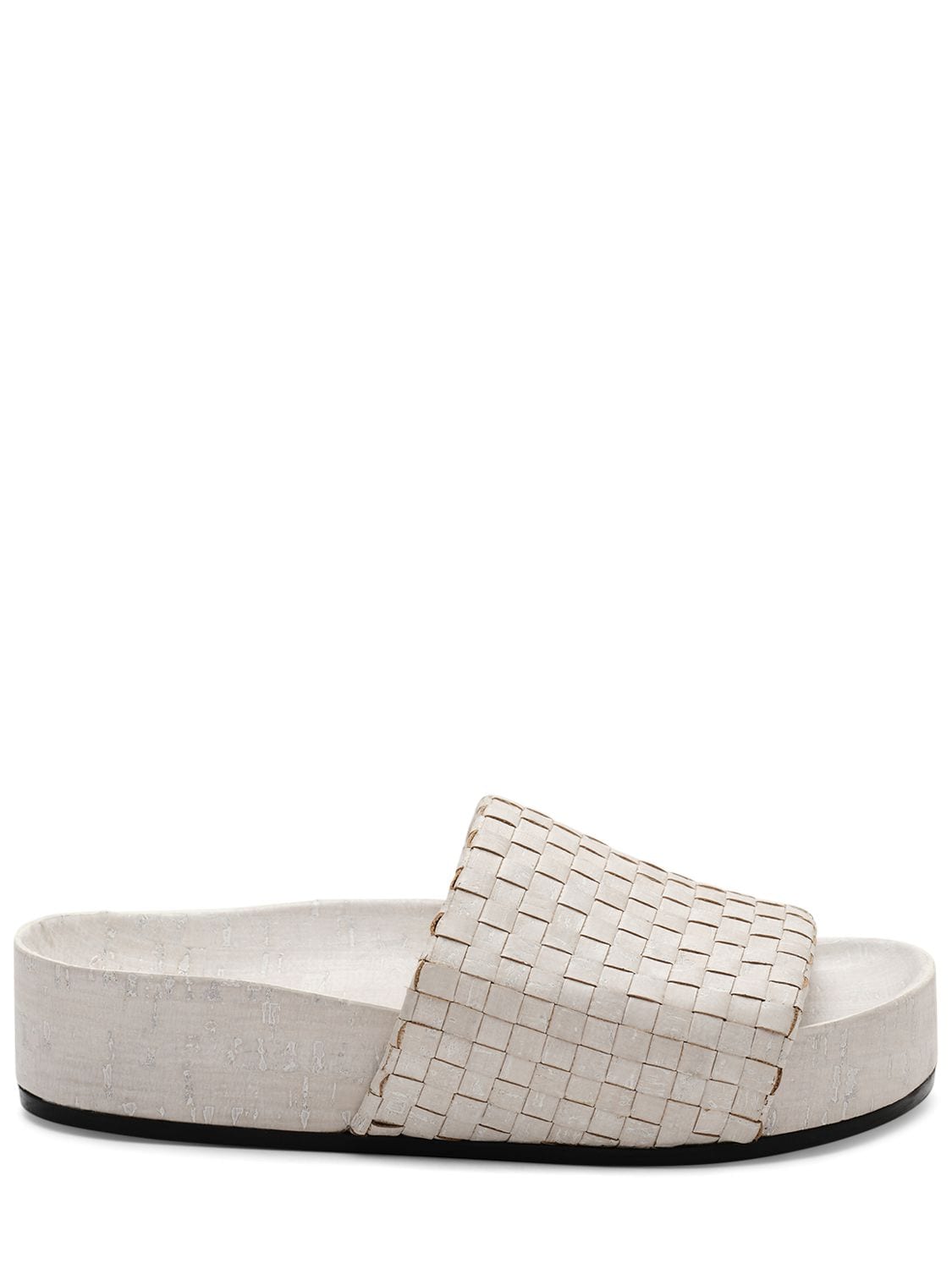 Co 15mm -rk Woven Leather Slides In Ivory | ModeSens