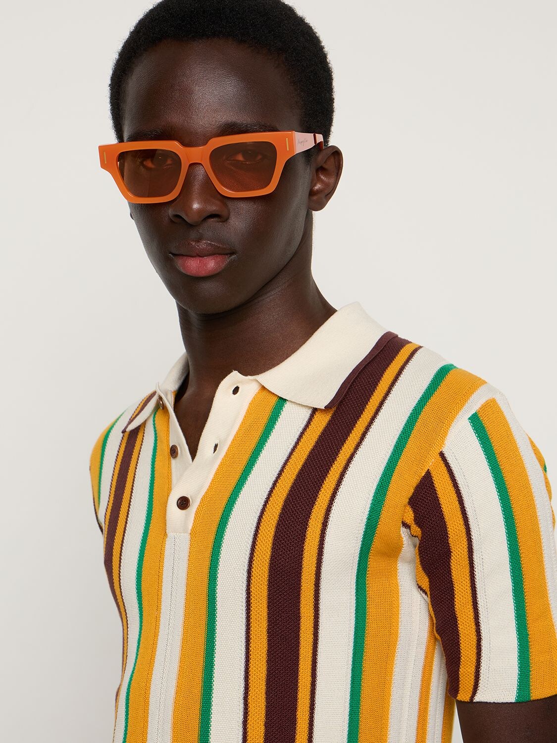 Shop Retrosuperfuture Storia Francis Acetate Sunglasses In Orange