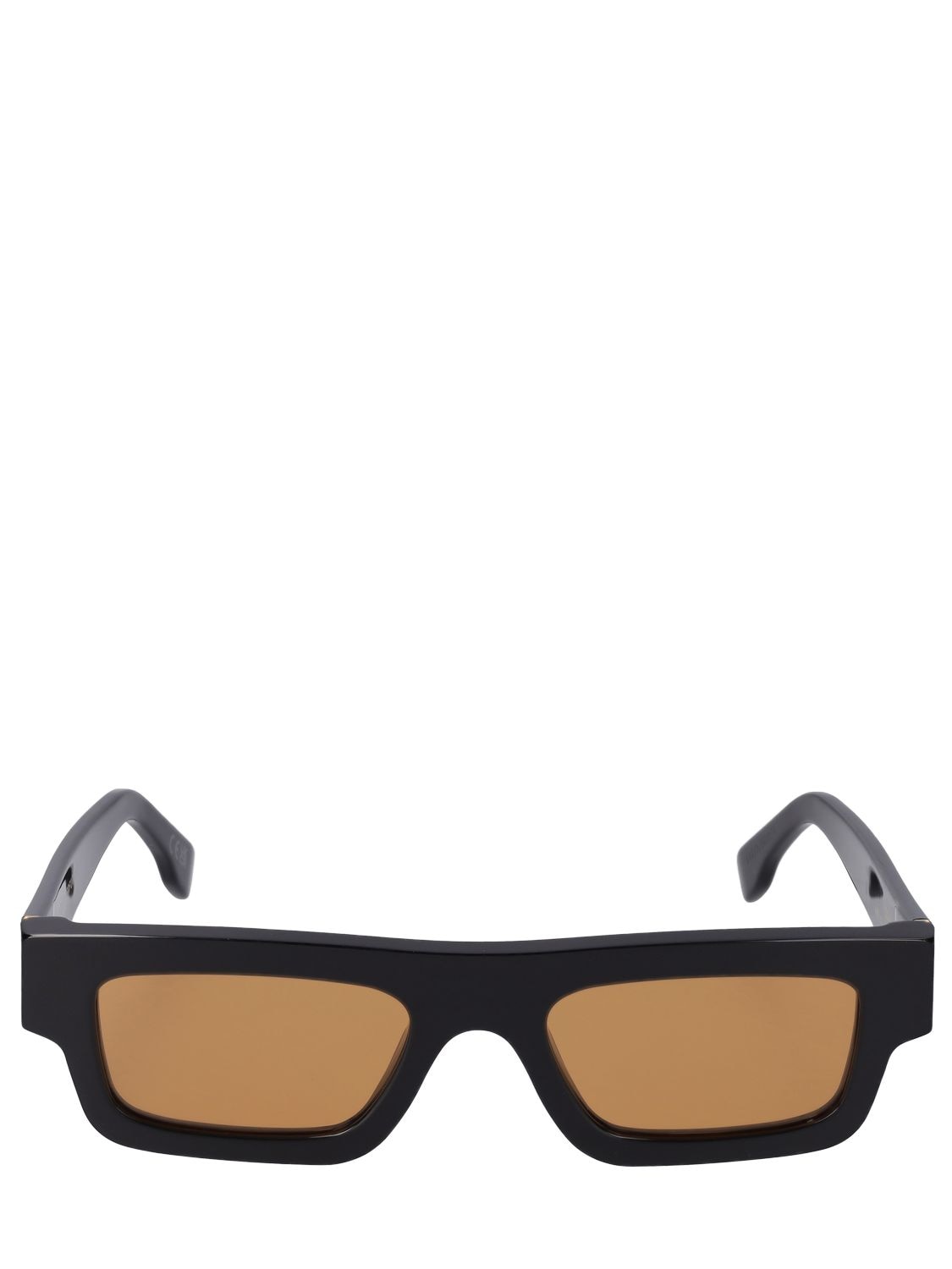 Retrosuperfuture Colpo Refined Squared Acetate Sunglasses In Black,brown