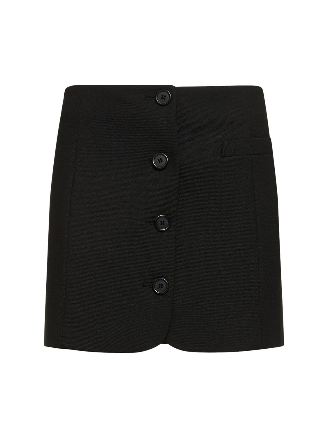 Blazer Stretch Wool Mini Skirt