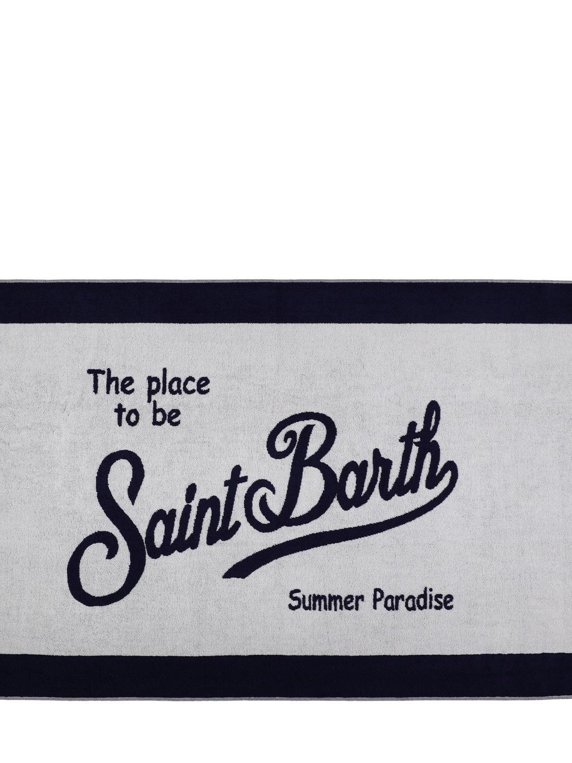 Mc2 Saint Barth St. Barth Cotton Terrycloth Beach Towel In Gray