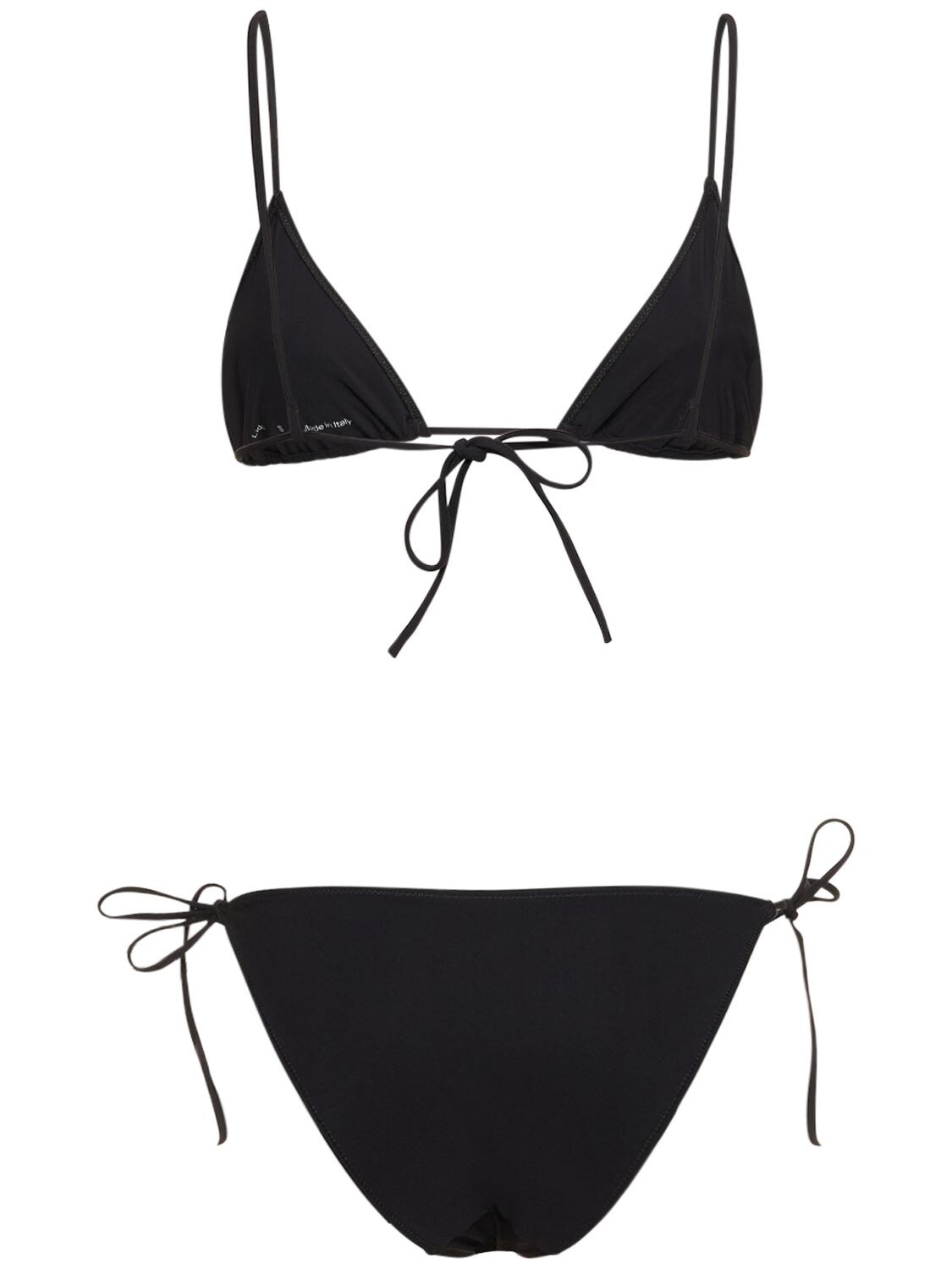 Shop Lido Venti Self-tie Triangle Bikini In Black
