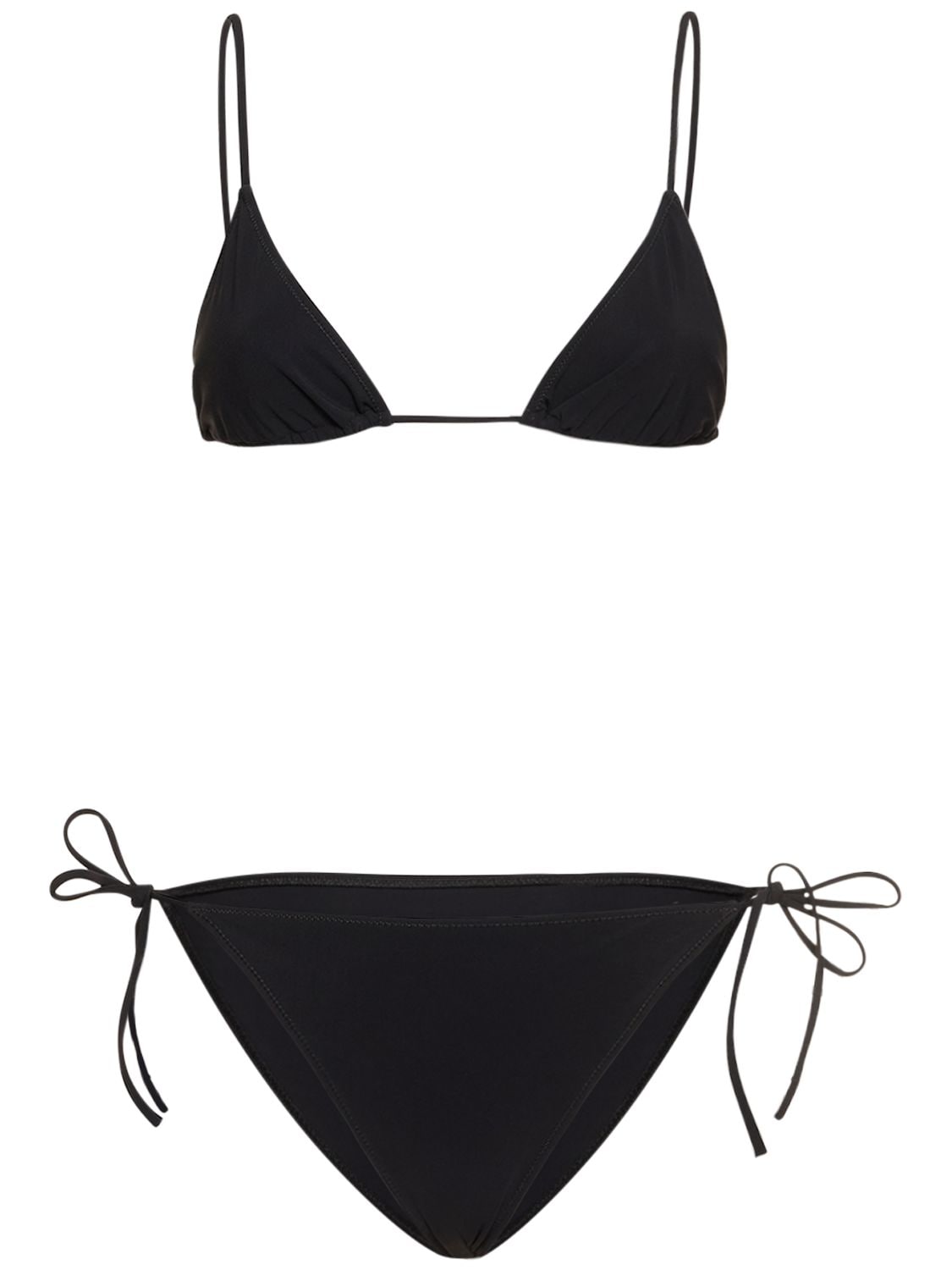 Shop Lido Venti Self-tie Triangle Bikini In Black