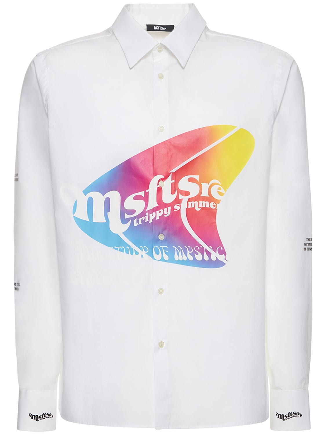 Msftsrep Trippy Summer Print Organic Cotton Shirt In White