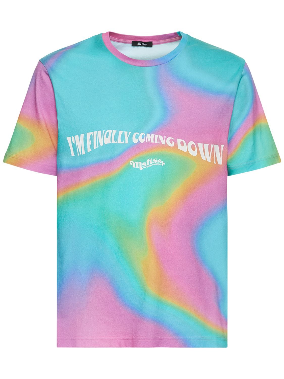 MSFTSREP HOLOGRAPHIC PRINT COTTON JERSEY T-SHIRT