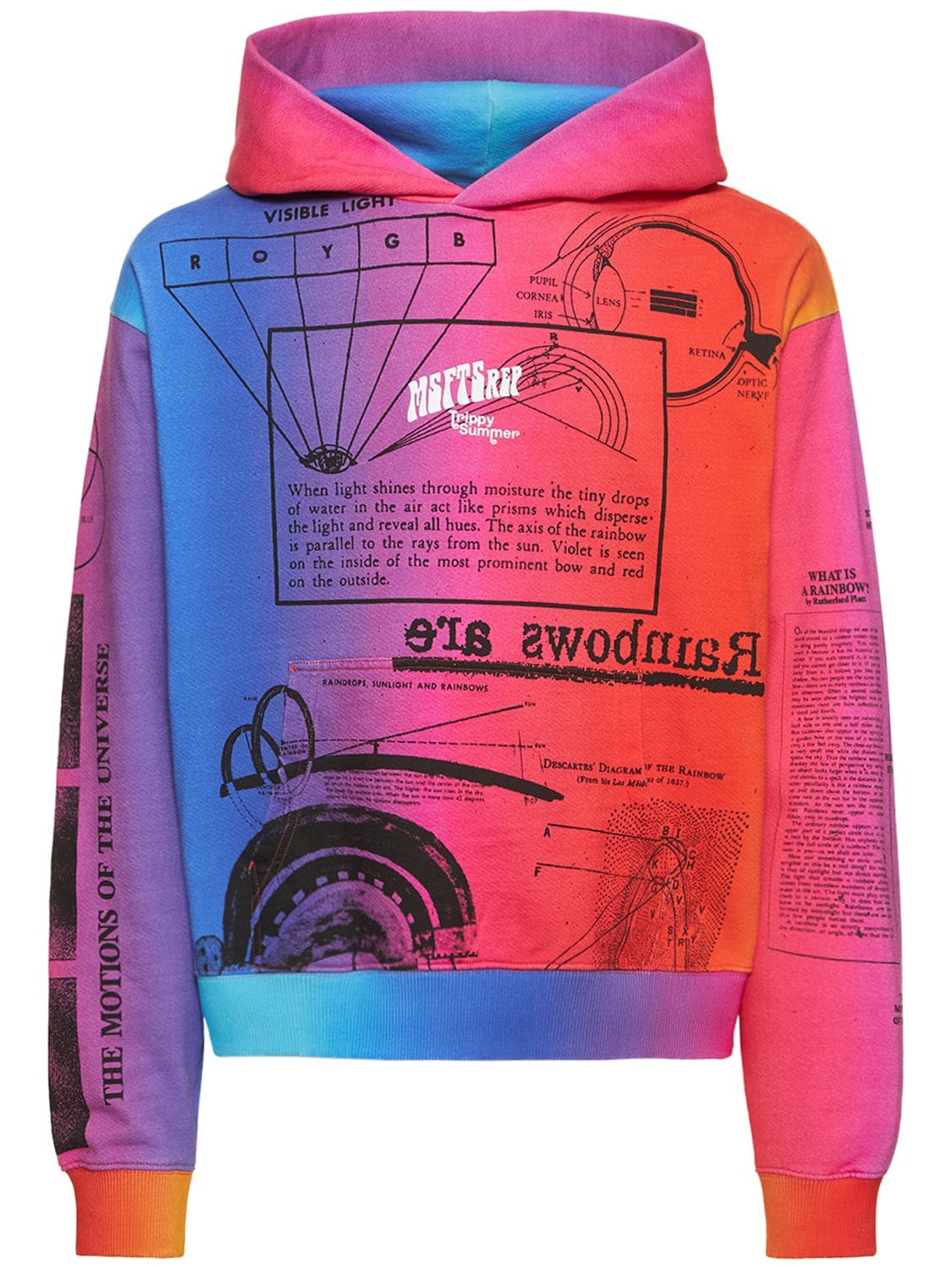Trippy Summer Print Cotton Hoodie – MEN > CLOTHING > SWEATSHIRTS