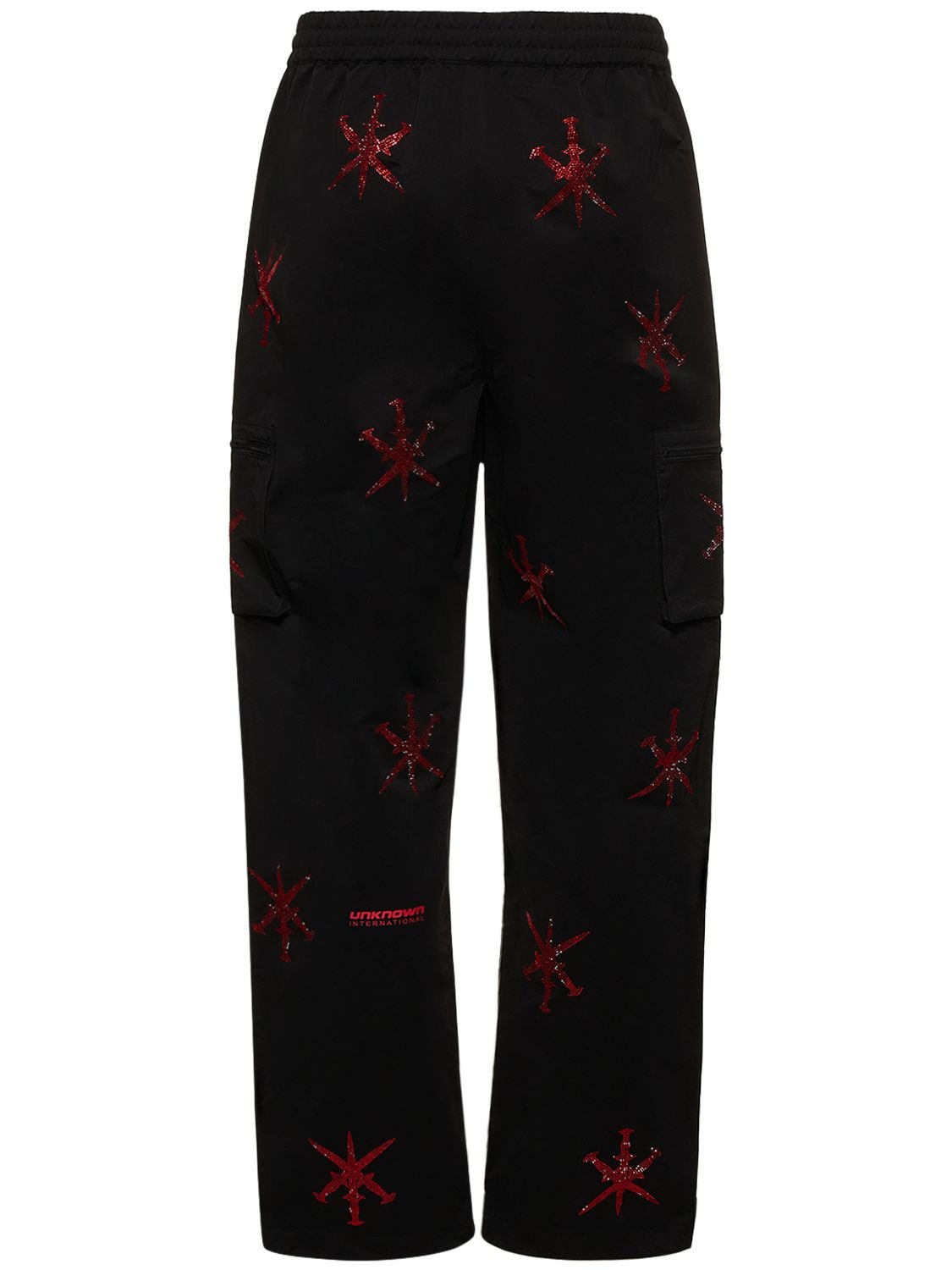 Black Dagger Rhinestone Red Jogger-