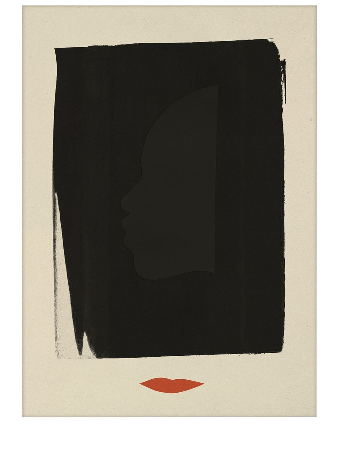 Paper Collective Red Lips In Black