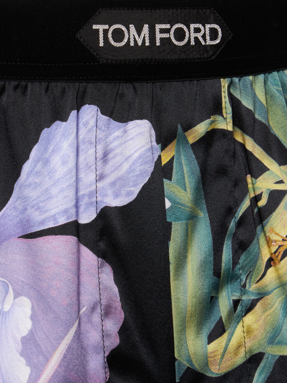 Shop Tom Ford Bold Orchid Silk Blend Boxer Shorts In Lavender