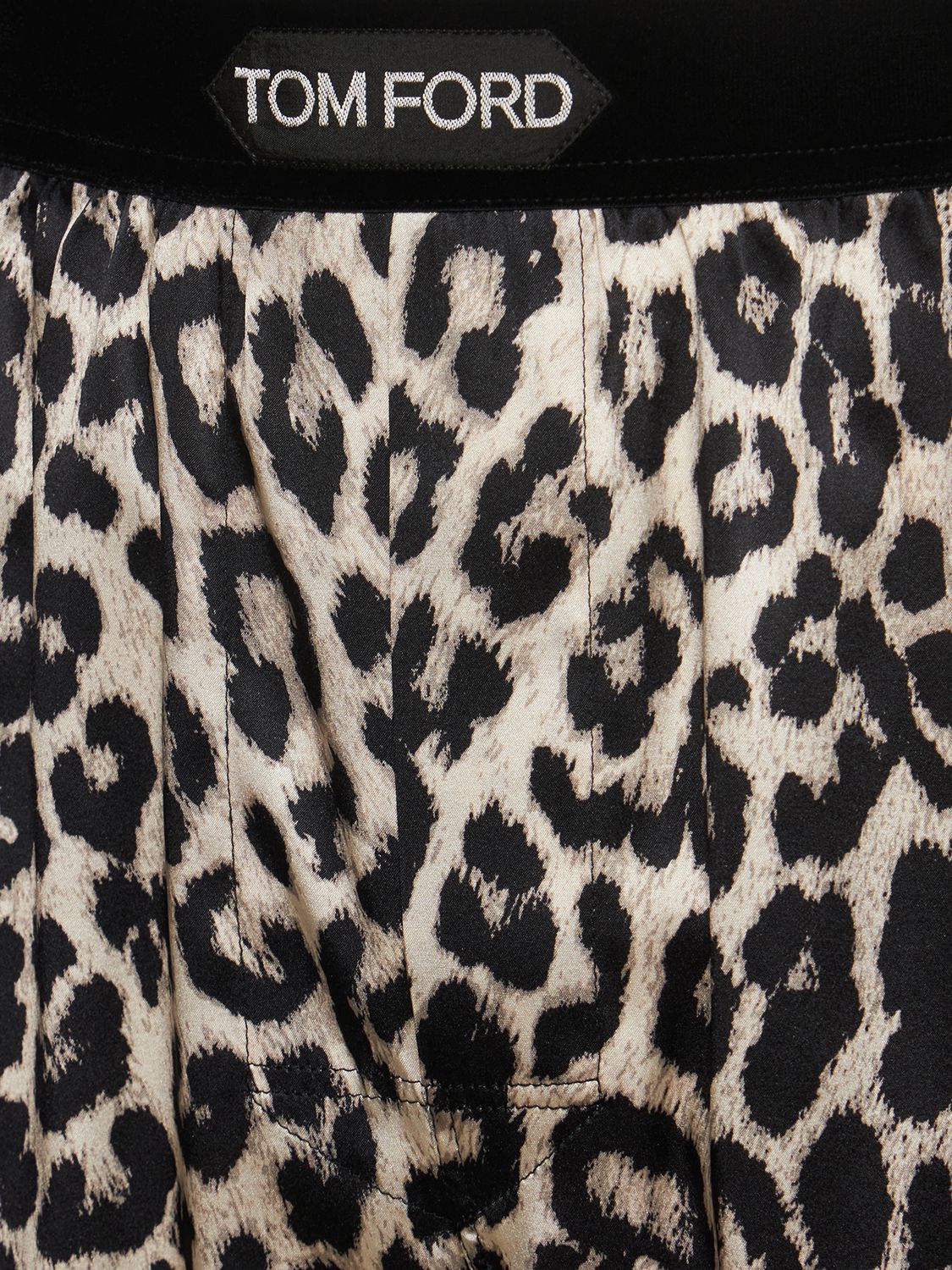 Shop Tom Ford Snow Leopard Silk Blend Boxer Briefs In Brown,black