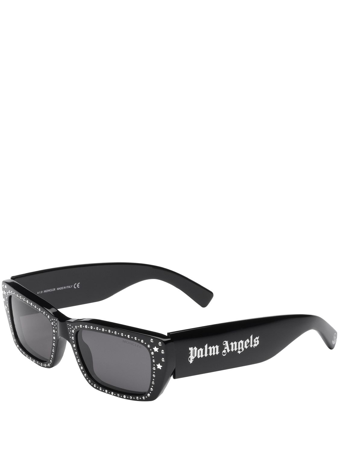 Shop Moncler Genius X Palm Angels Sunglasses In Black,smoke