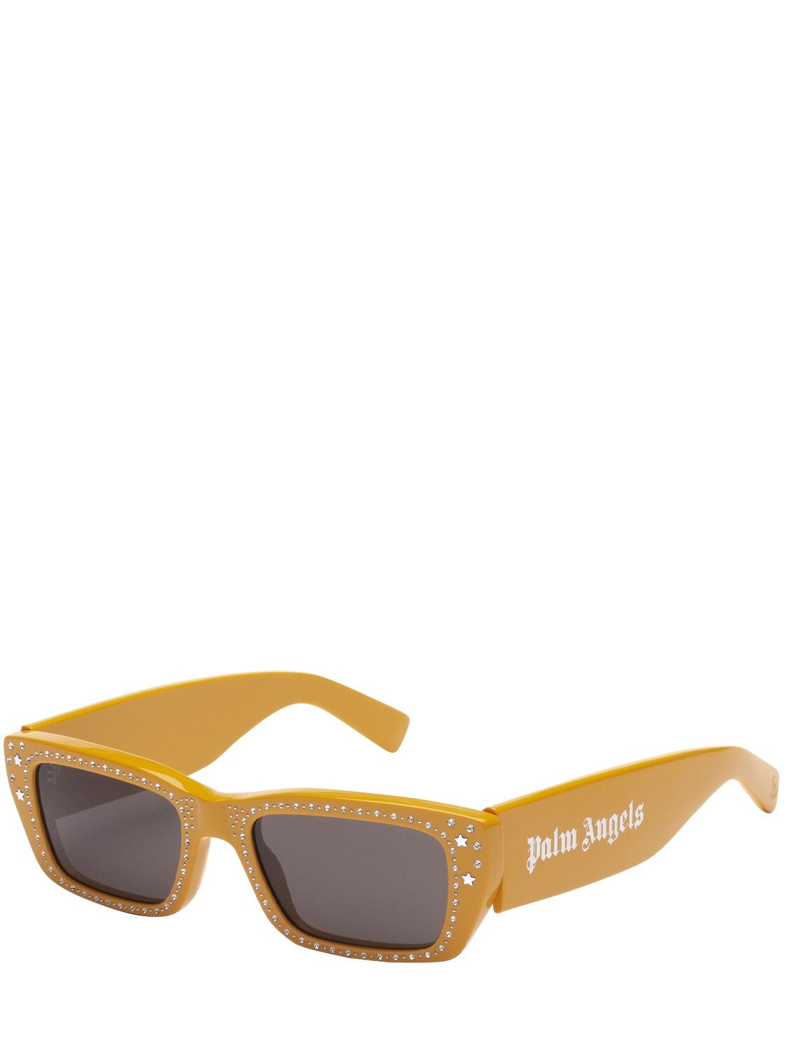 Shop Moncler Genius X Palm Angels Sunglasses In Orange,smoke