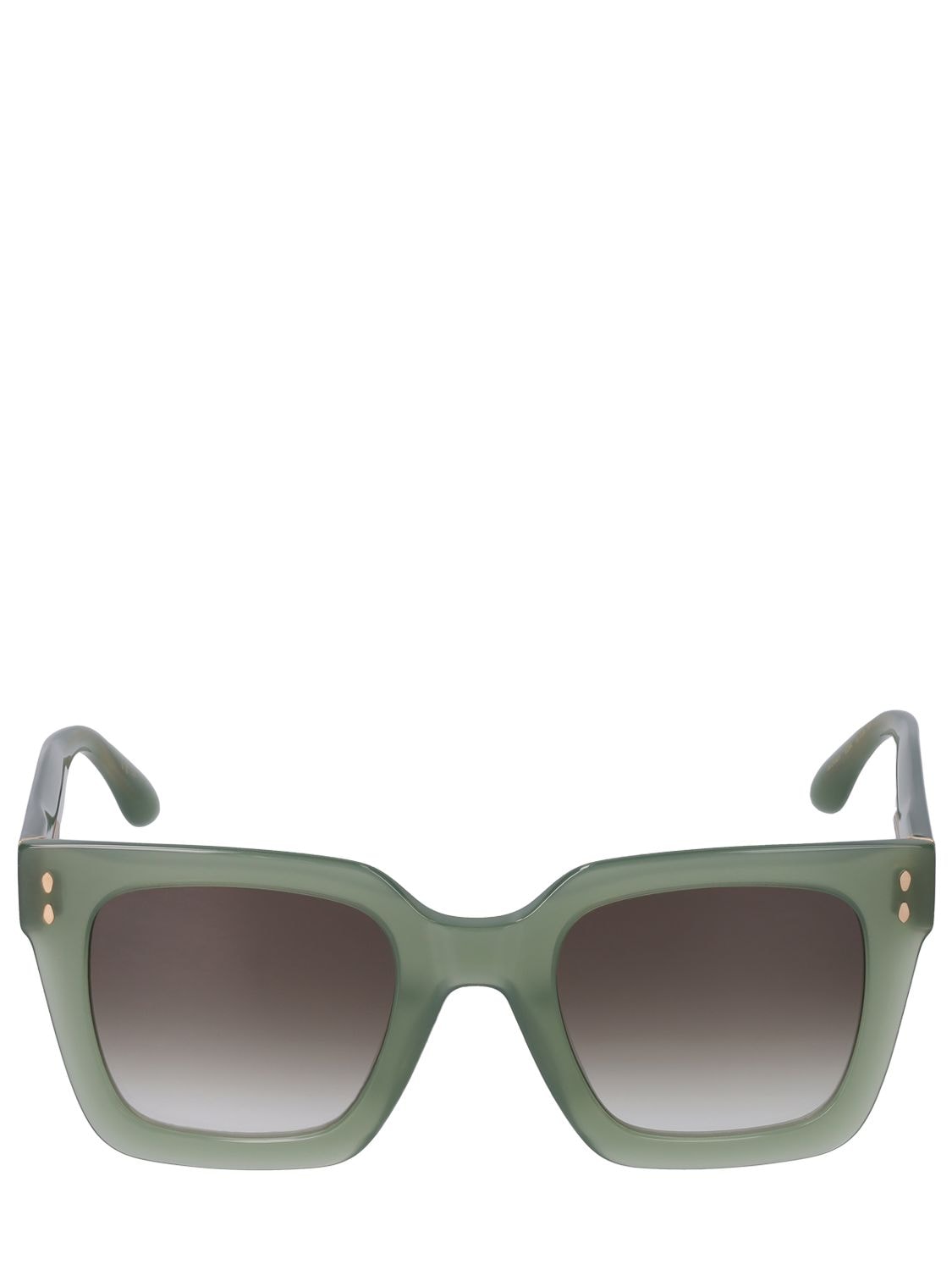Isabel Marant The New Squared Acetate Sunglasses In Green,gradient