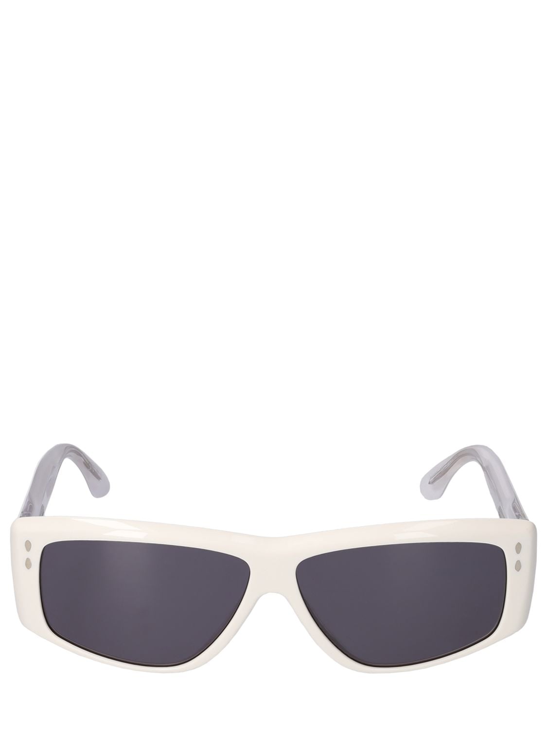 Isabel Marant The New Bombé Squared Acetate Sunglasses In Ivory,grey