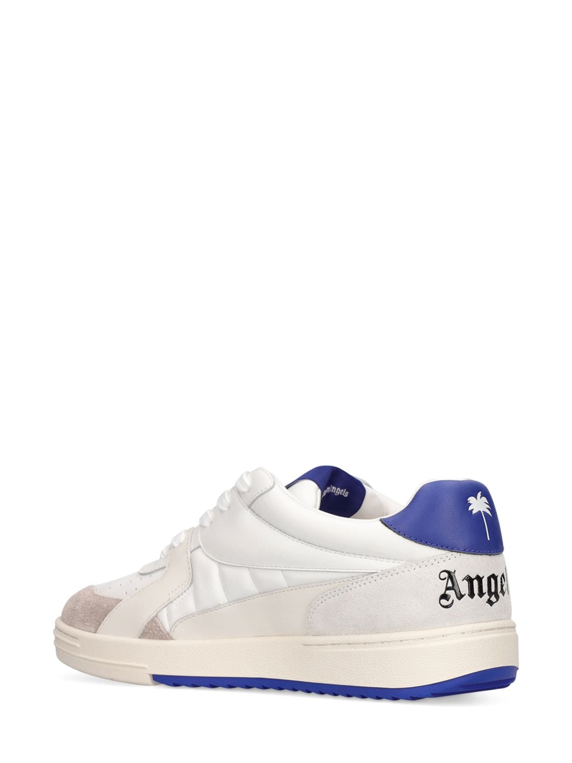 Shop Palm Angels Palm University Sneakers In White,blue