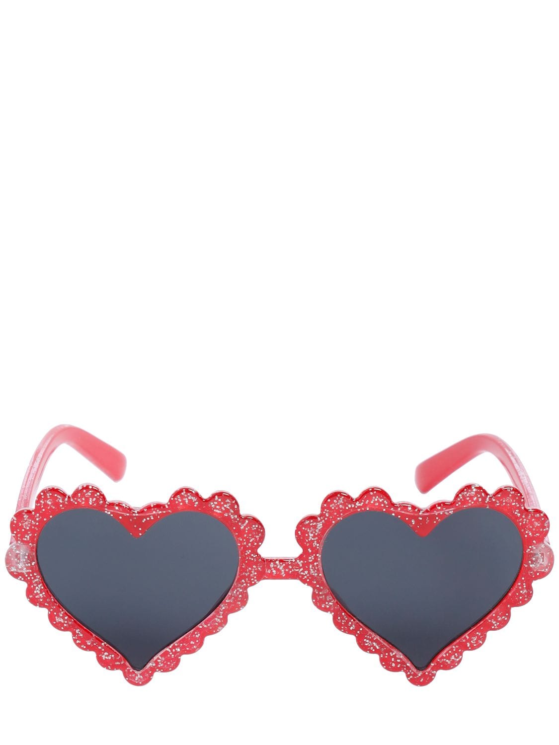 Monnalisa Kids' Heart-shaped Polycarbonate Sunglasses In Red