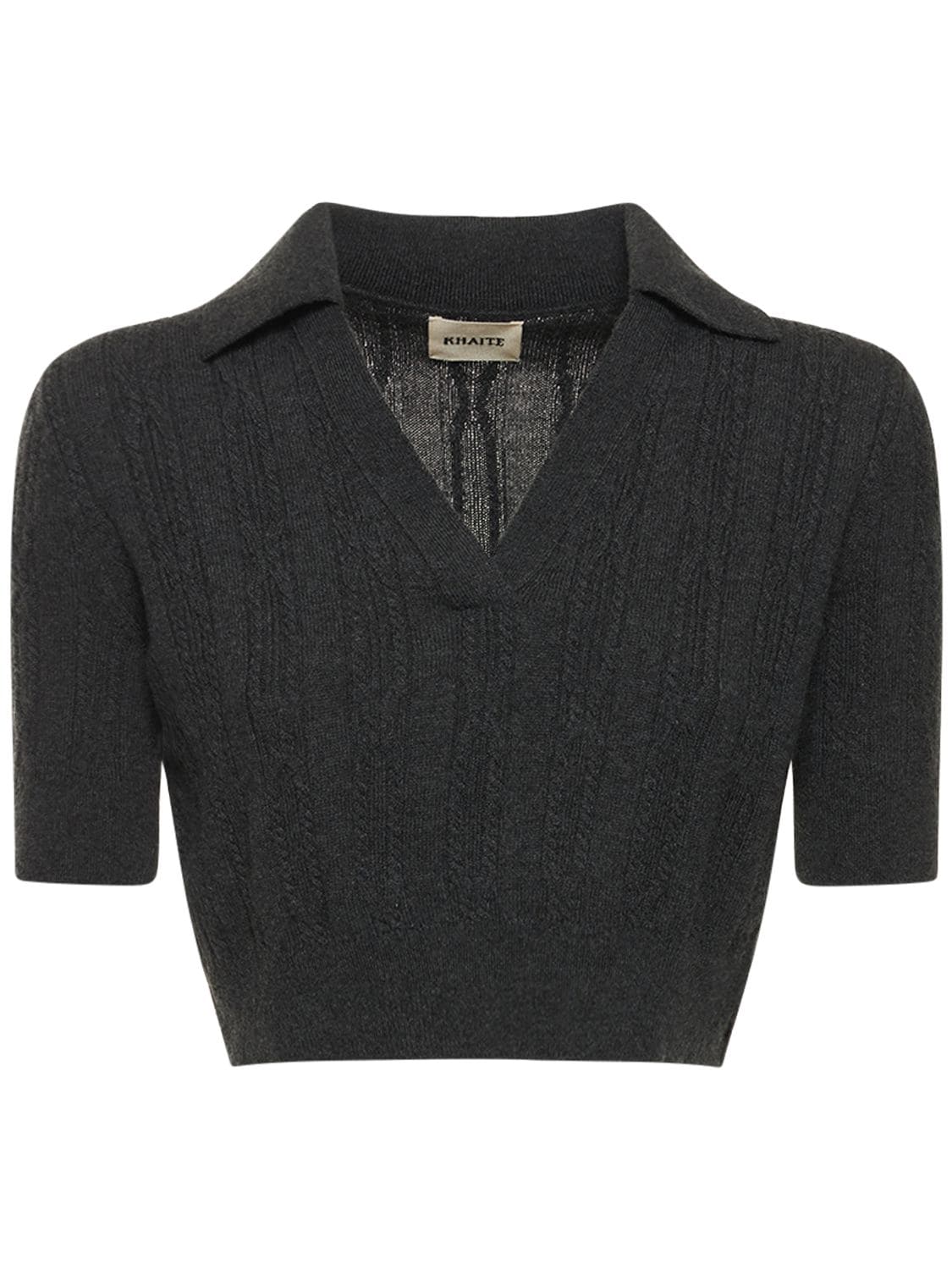Shop Khaite Lylith Cashmere Sweater In Grey
