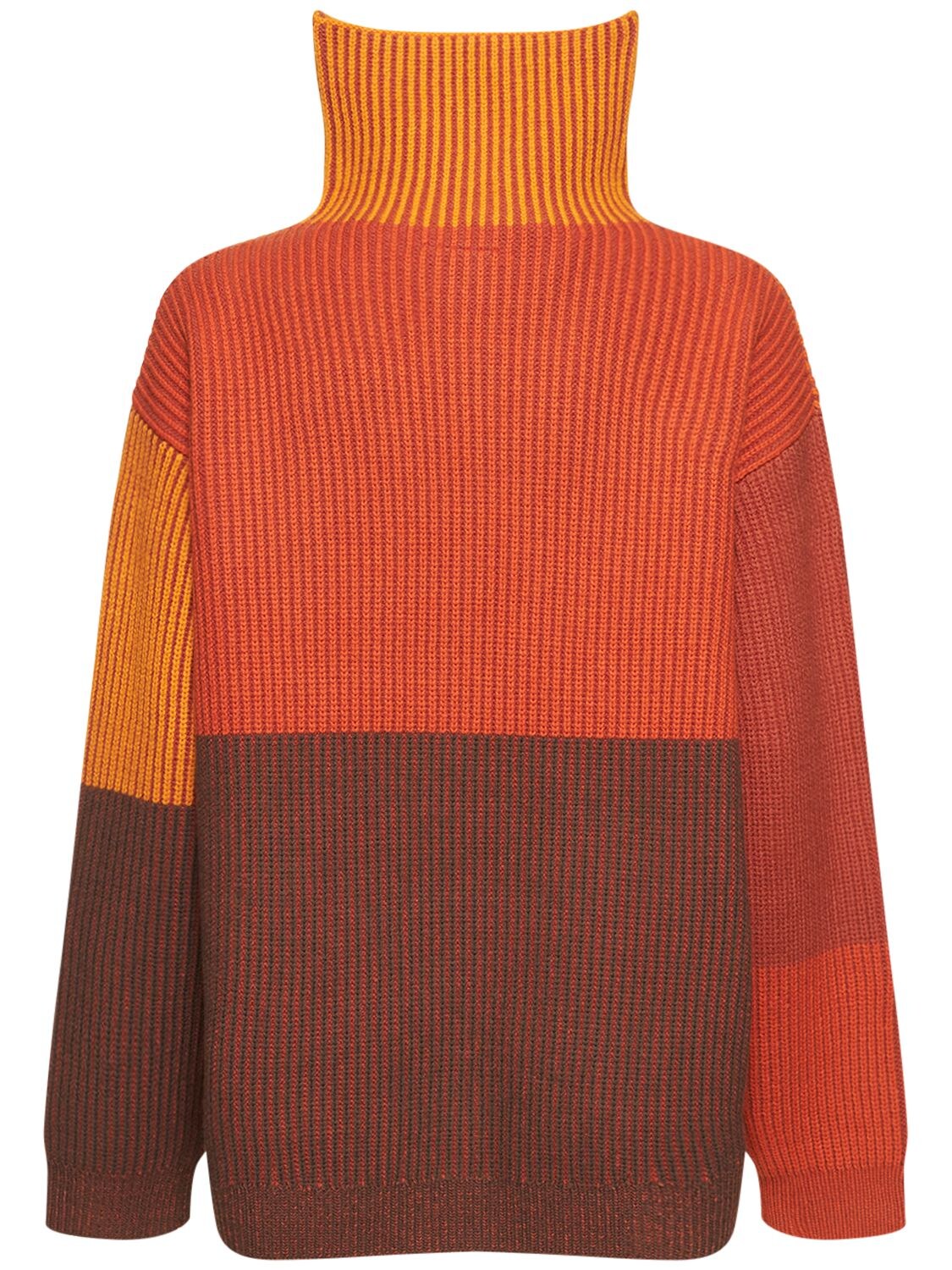 Shop Nagnata Hinterland Zip Knit Sweater In Orange