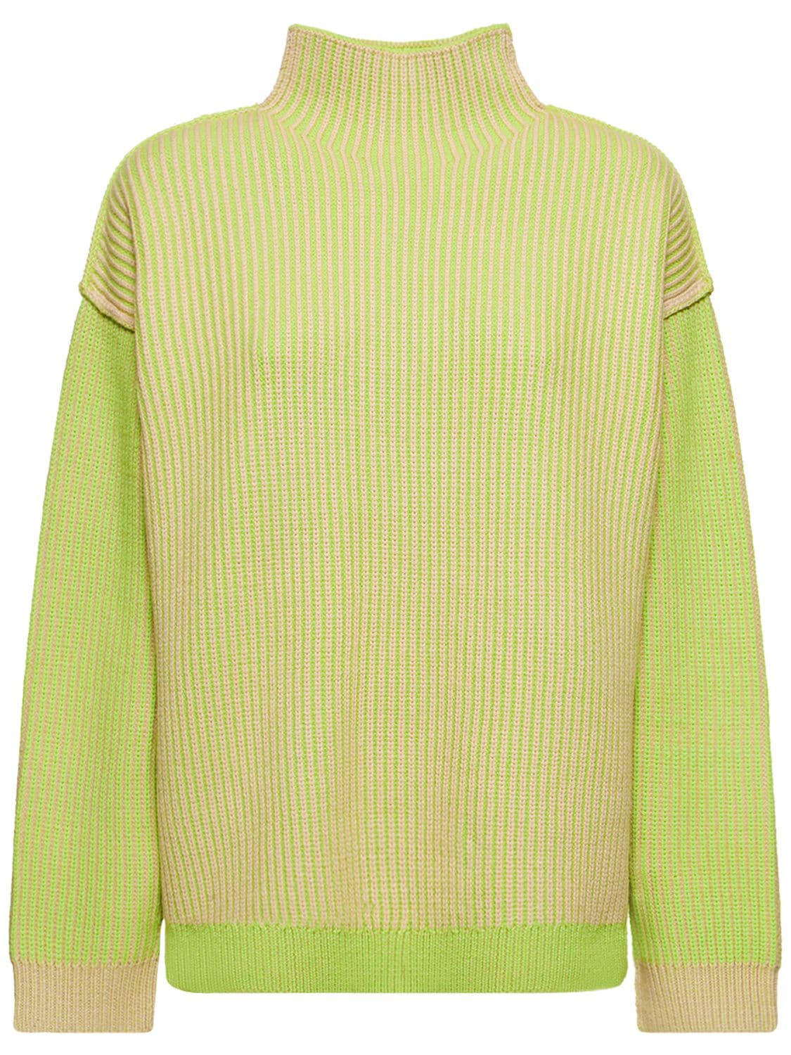 Nagnata Hinterland Sweater In Lime Green