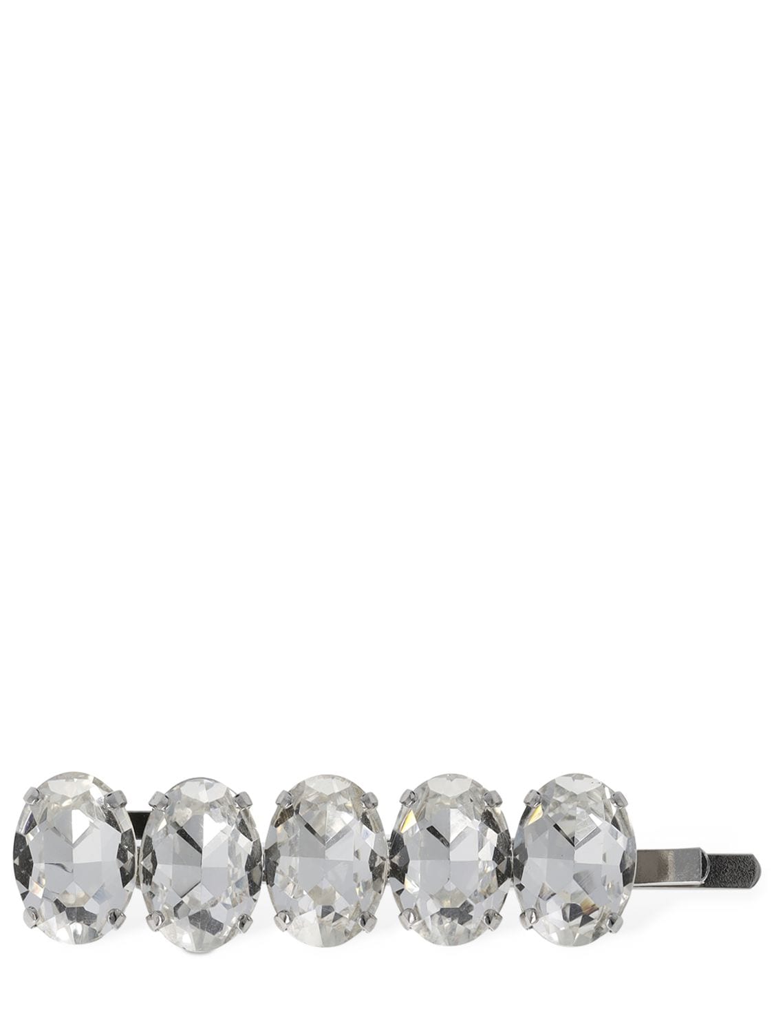 Alessandra Rich Crystal-embellished Hair Clip In Silver
