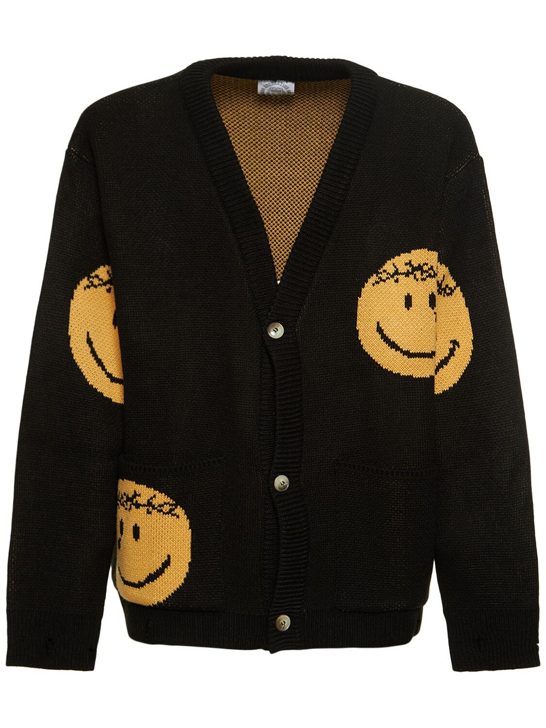 Knit Smiley Cardigan – MEN > CLOTHING > KNITWEAR