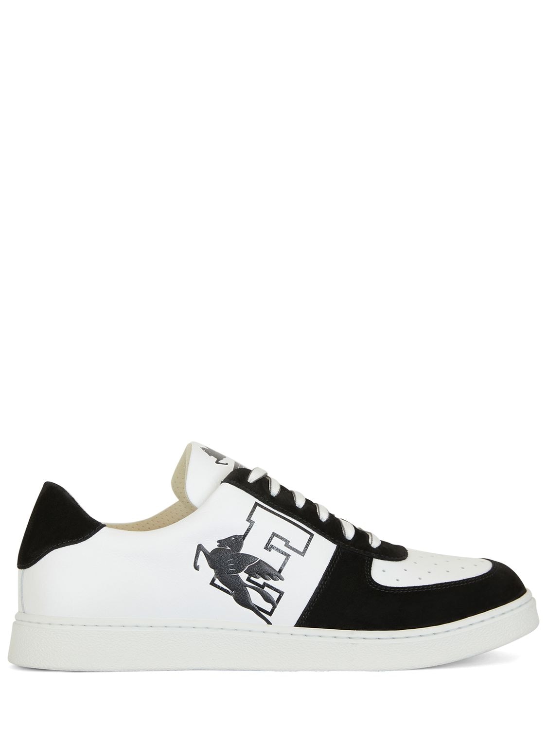 ETRO LOGO LEATHER LOW-TOP SNEAKERS