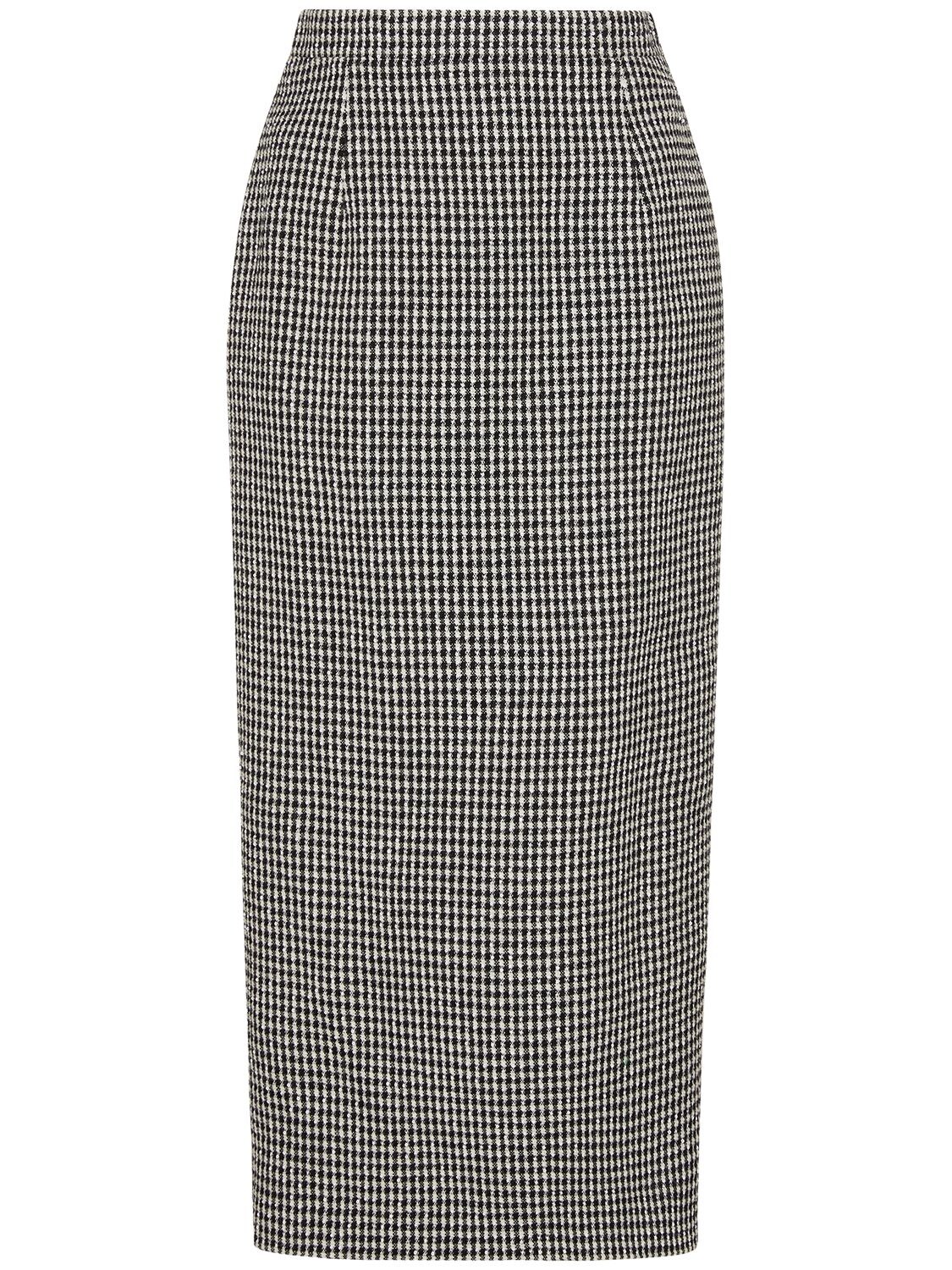 ALESSANDRA RICH SEQUINED TWEED PENCIL SKIRT