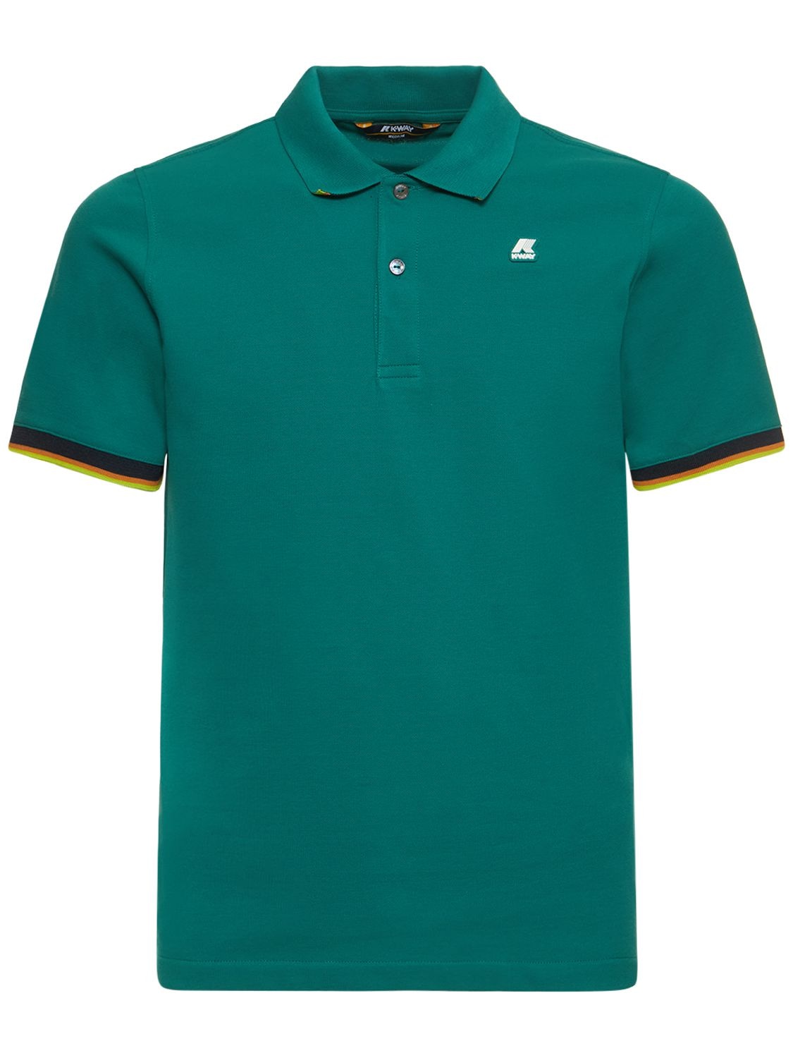 K-way Vincent Slim Fit Cotton Polo In Z Green