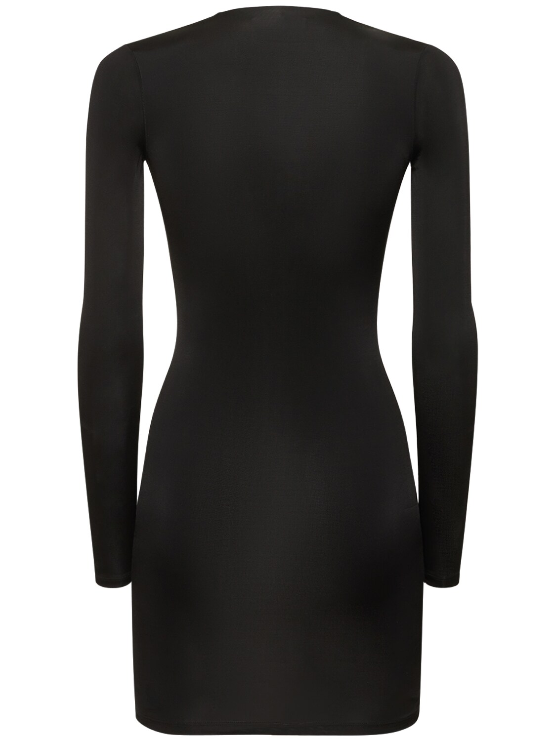 Shop Louisa Ballou Helios Stretch Mini Dress In Black