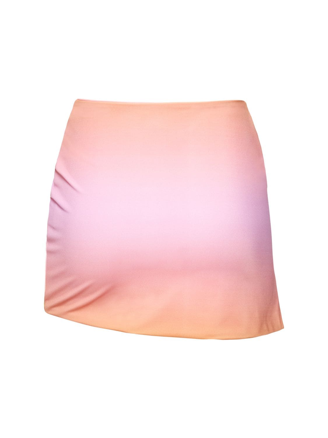 Shop Louisa Ballou Double Ring Stretch Jersey Mini Skirt In Orange,multi