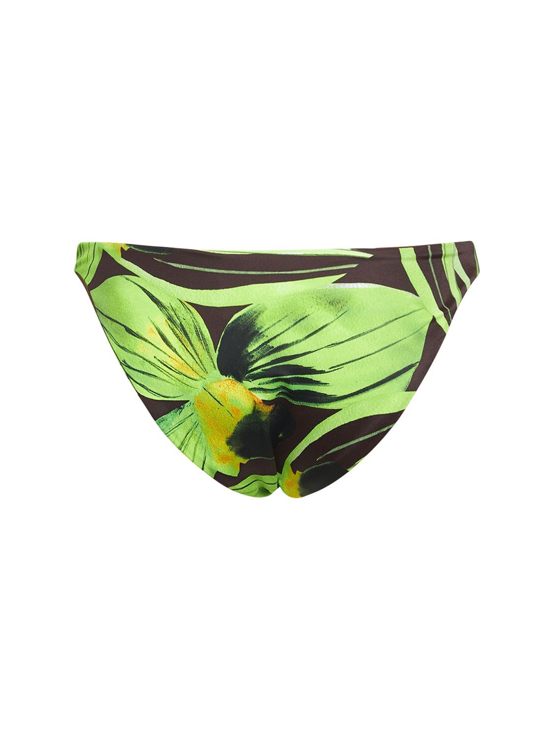 Shop Louisa Ballou Scoop Printed Bikini Bottom In Green,multi