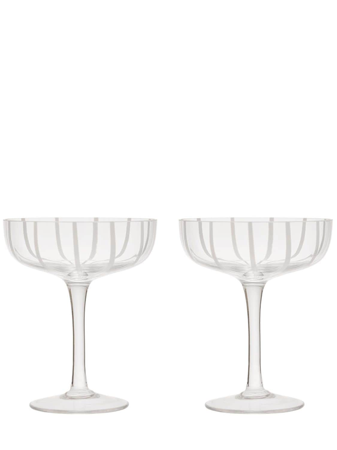Oyoy Set Of 2 Mizu Coupe Glasses In Transparent