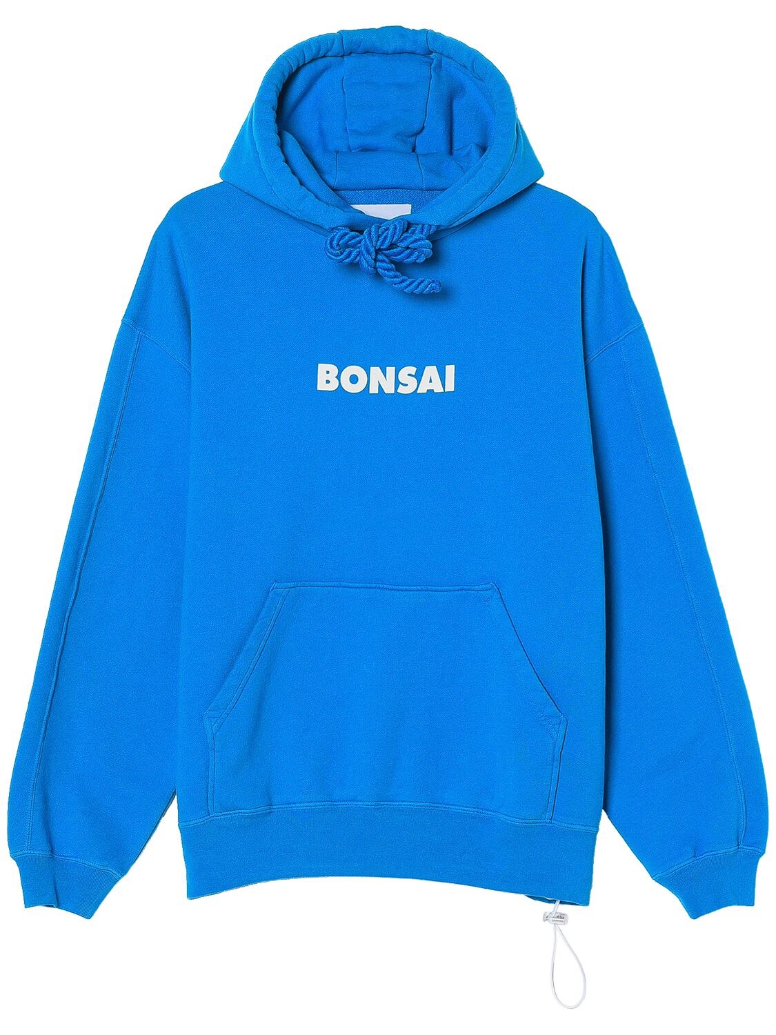 Bonsai Logo Print Cotton Hoodie In Blue,white
