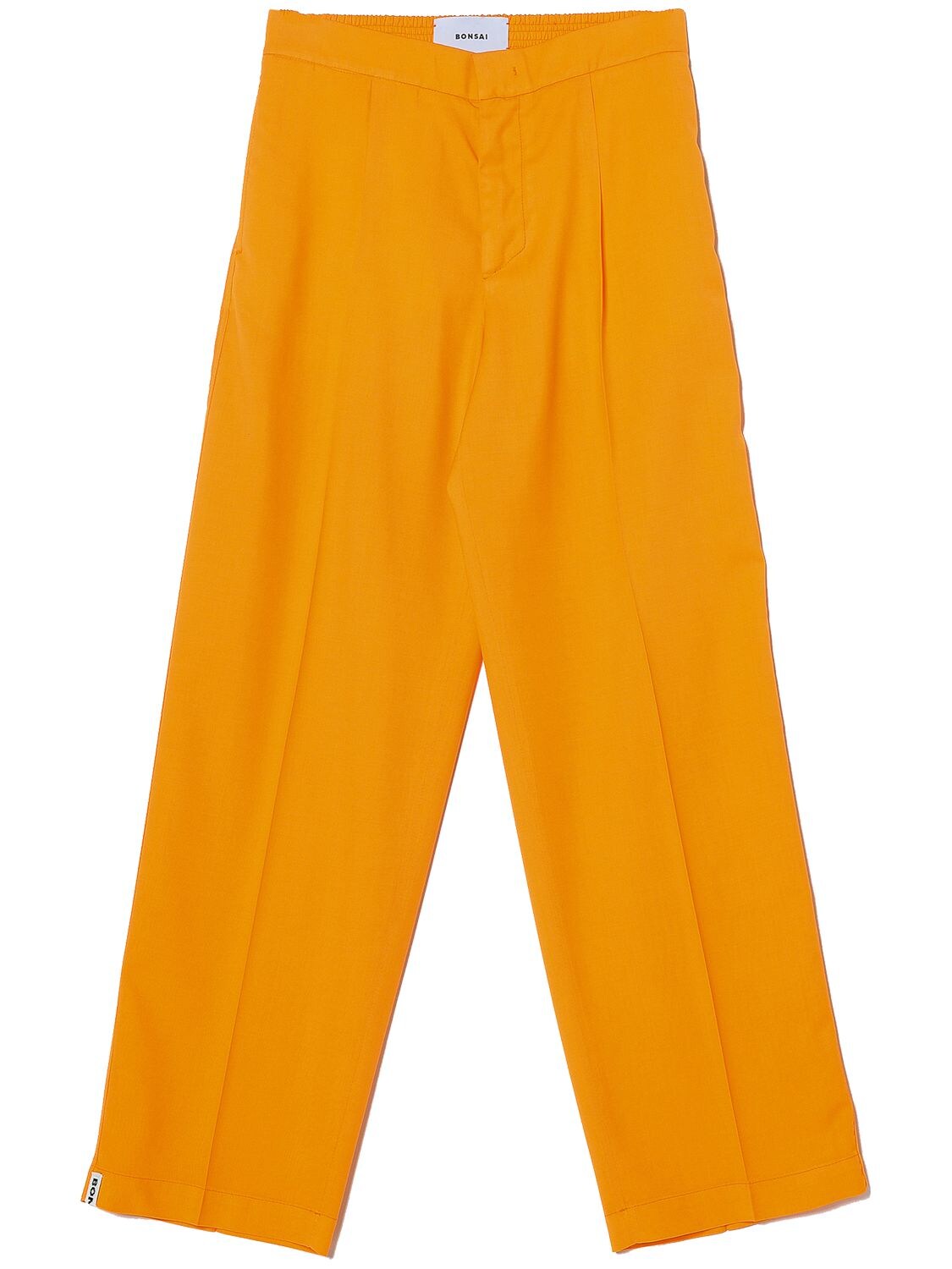 Bonsai Wide Virgin Wool Pants In Orange