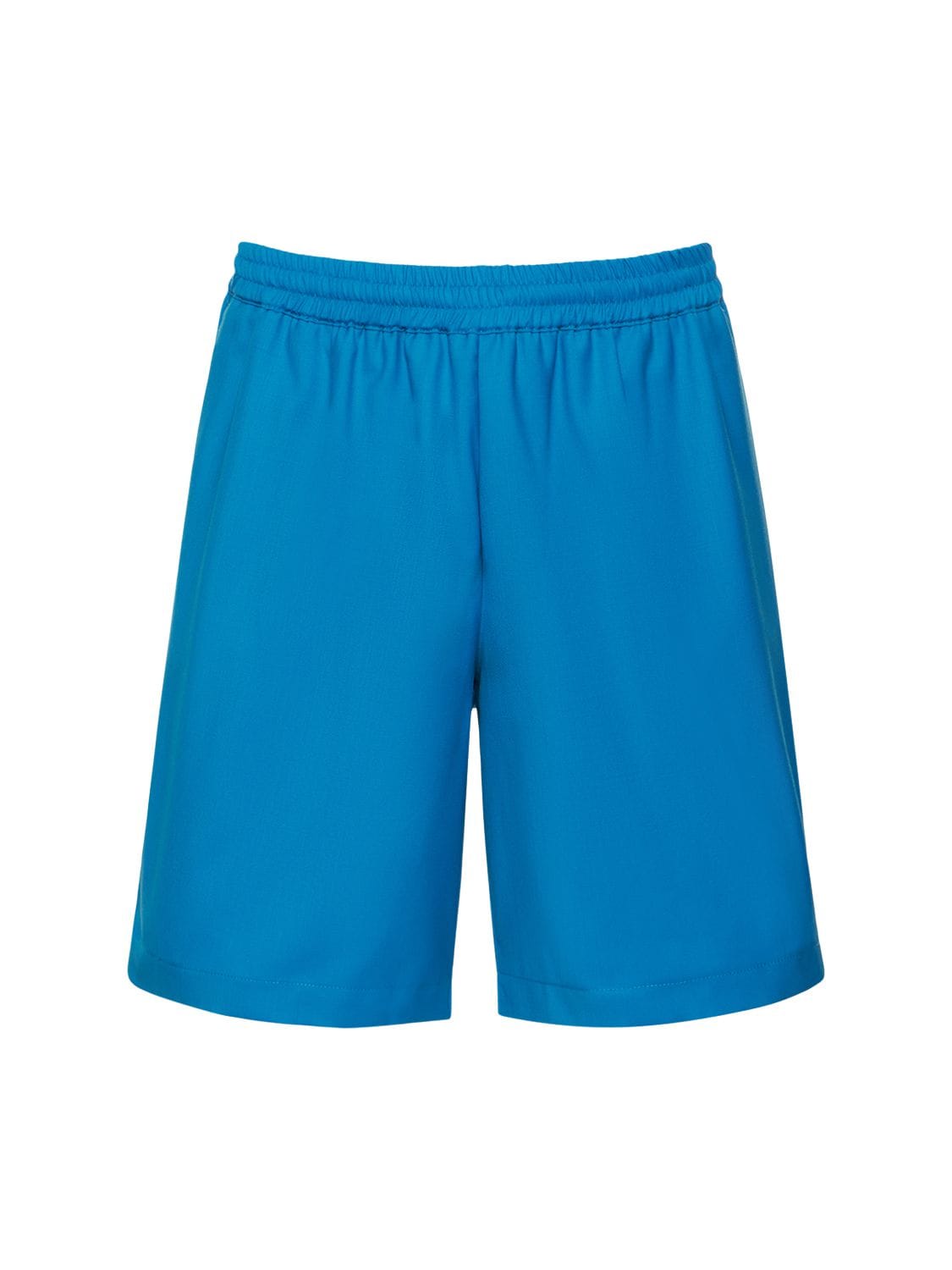 Bonsai Virgin Wool Jogging Shorts In Blue
