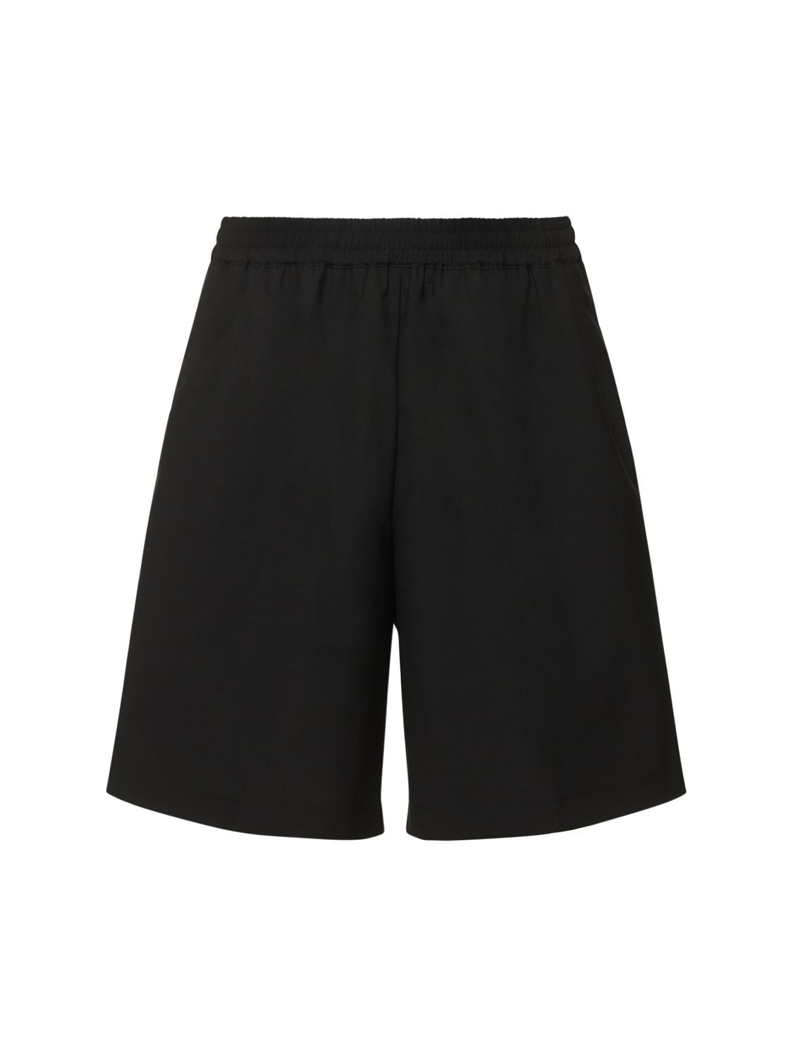 Bonsai Virgin Wool Jogging Shorts In Black