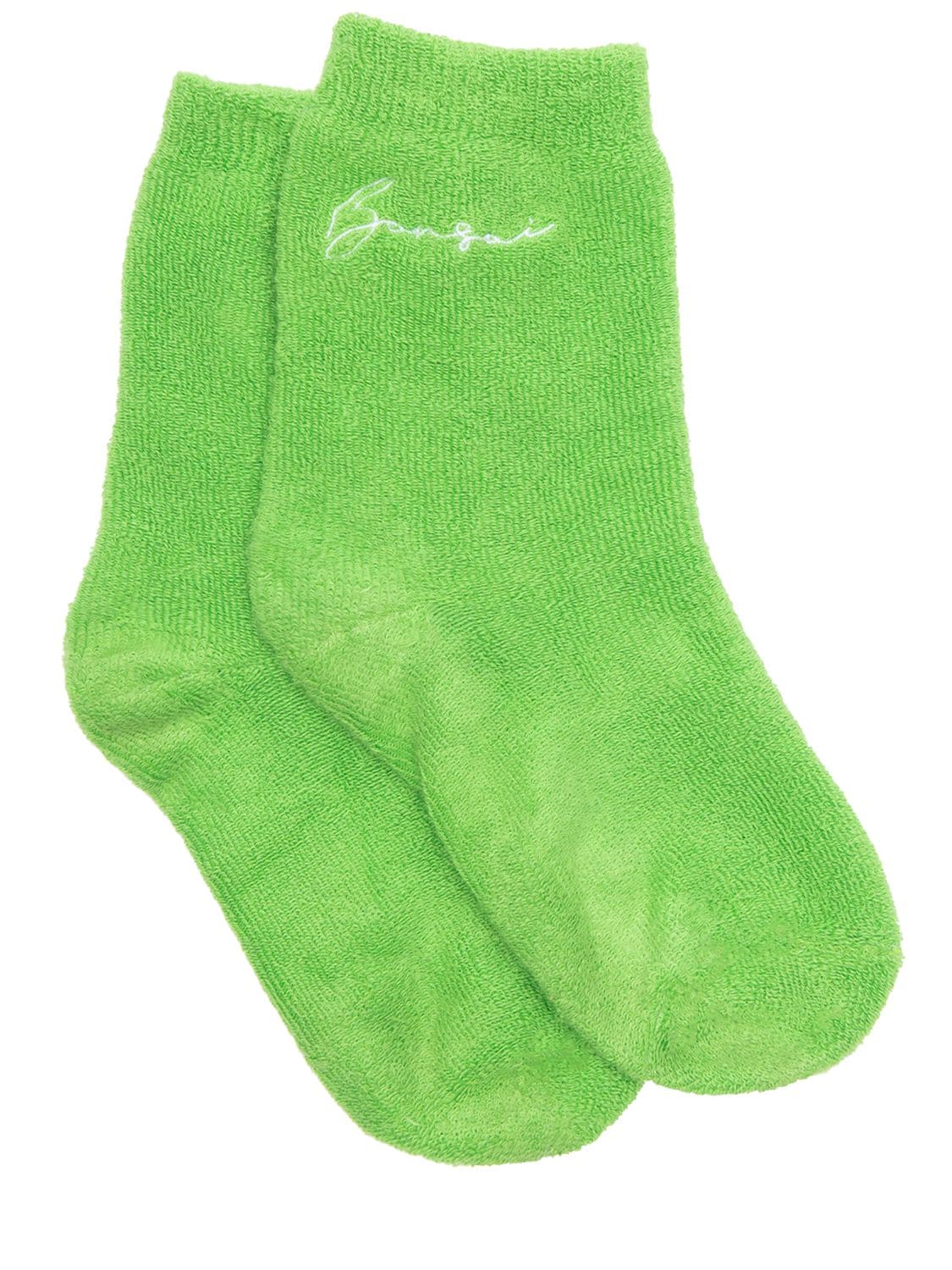 BONSAI Logo Embroidery Short Cotton Socks