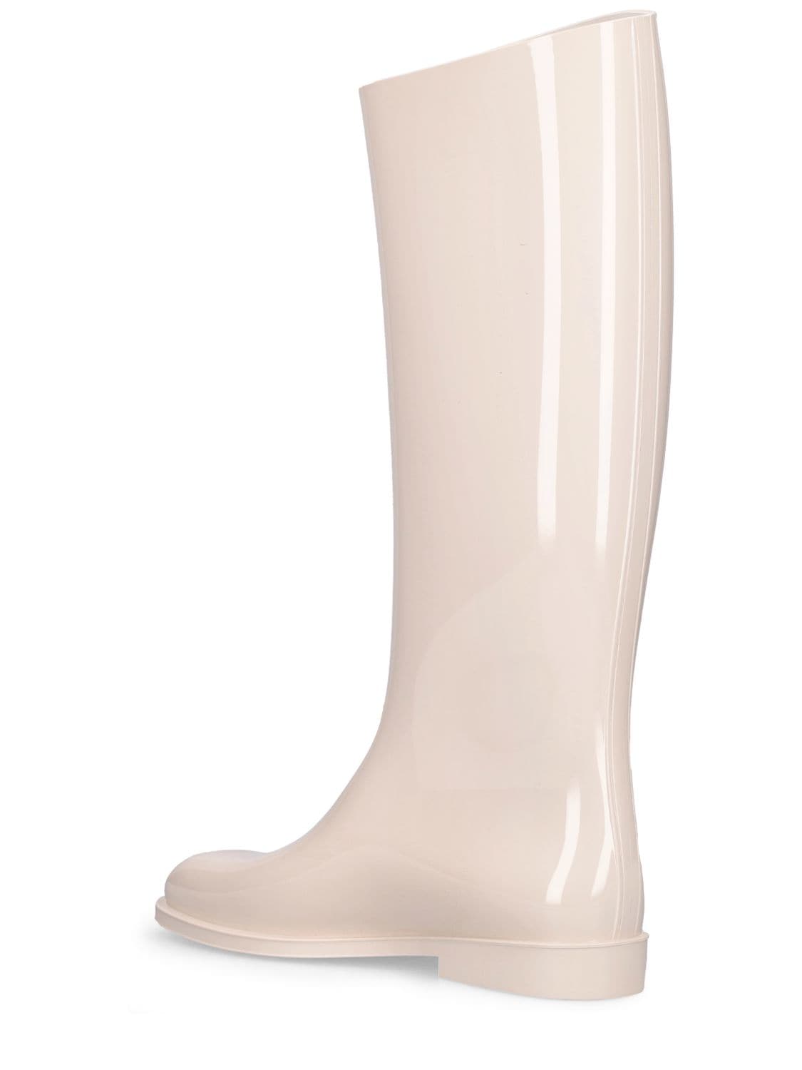Shop Valentino 20mm Vlogo Pvc Tall Boots In Ivory