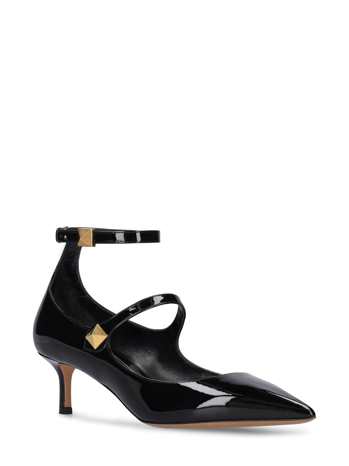 Shop Valentino 50mm Tiptoe Patent Leather Pumps In Black