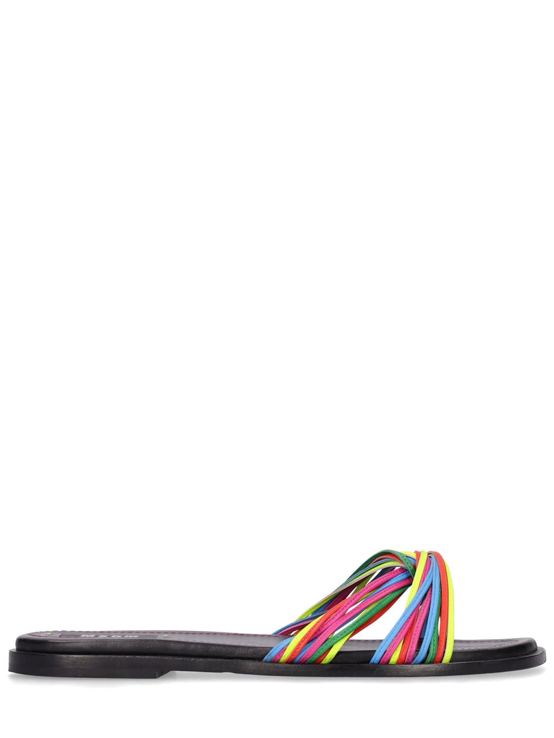 Msgm 5mm Multicolor Leather Slides