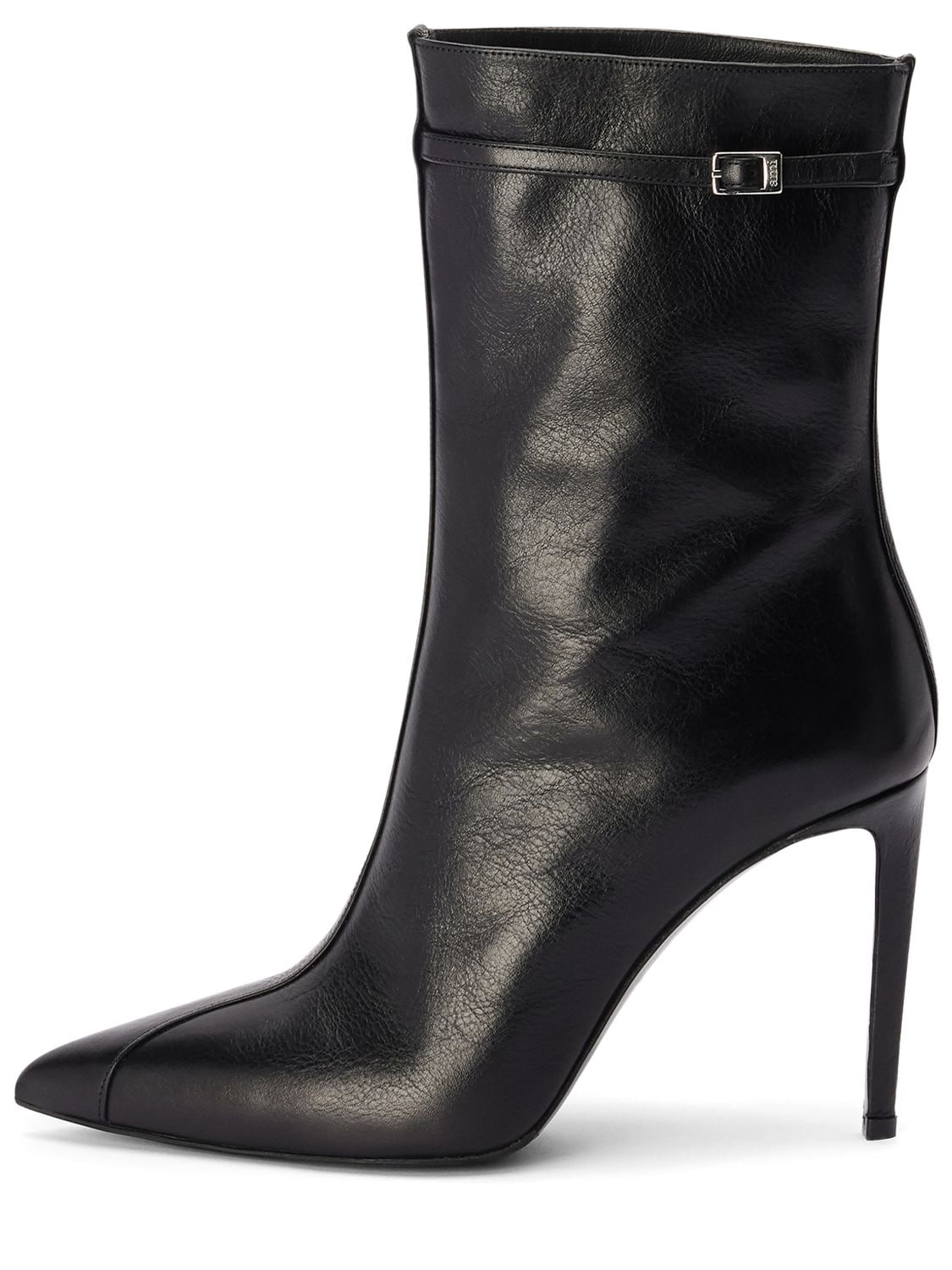 AMI ALEXANDRE MATTIUSSI 90MM LEATHER ANKLE BOOTS