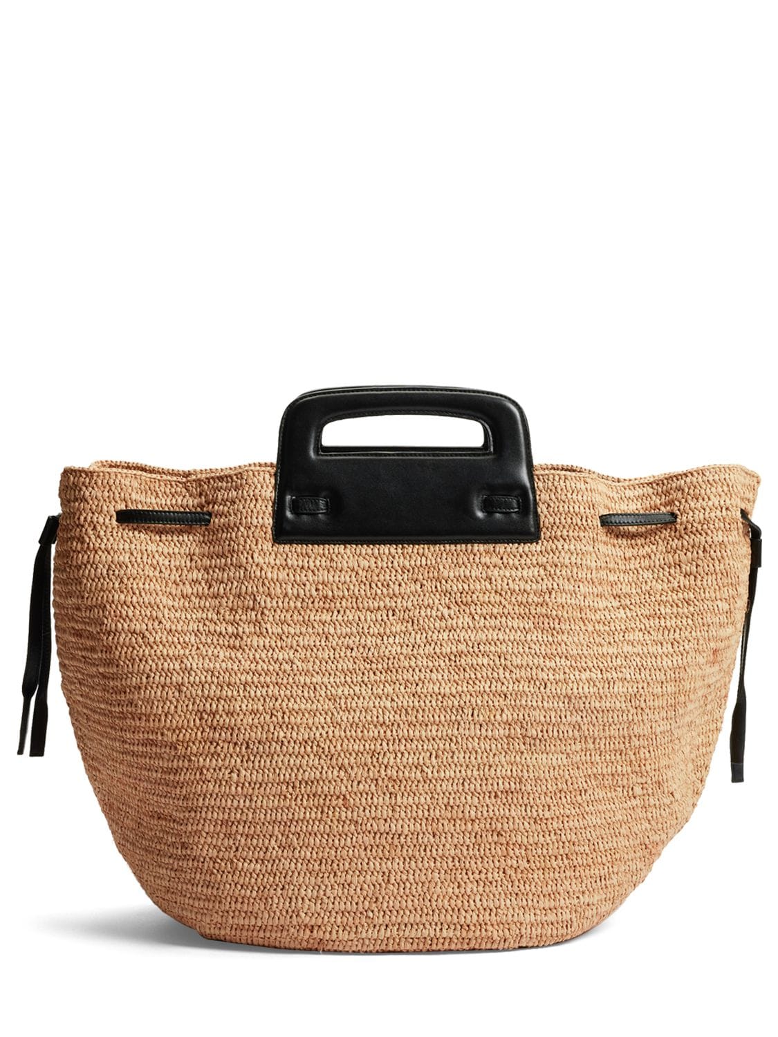 Accordeon Natural Raffia Basket Bag