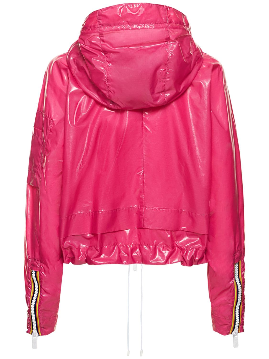 K-way R&d Cropped Light Glass Ripstop Jacket In Pink | ModeSens